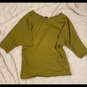 My Michelle Green Quarter Sleeve Top